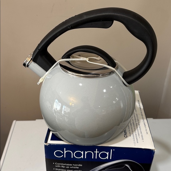 Chantal Other - Chantal Fade Gray Enamel-on-Steel Whistling Tea Kettle with Black Handle - 2 qt